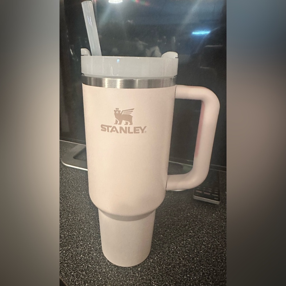 Stanley Light Pink Travel Mug with Straw
